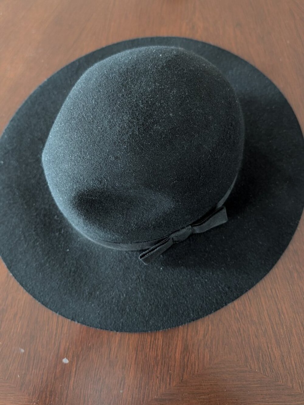 VTG Brixton Supply Co Black Fedora Hat 100% Wool Women's Size 7 (56 cm) Small